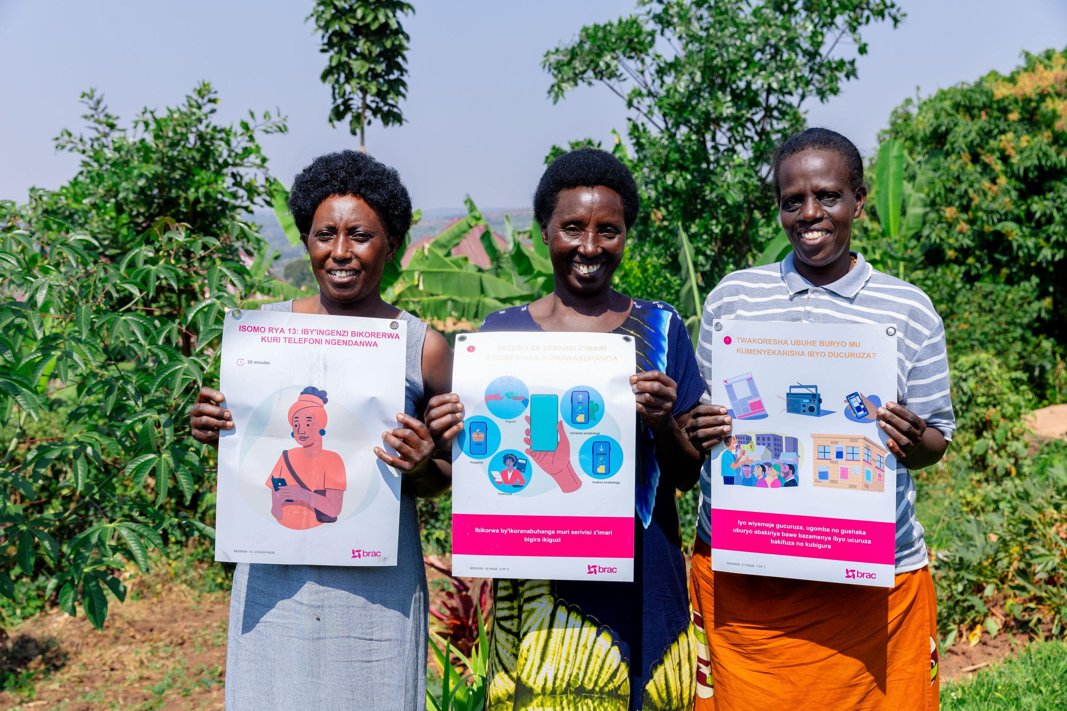 Women in a rural community BRAC Rwanda serves
